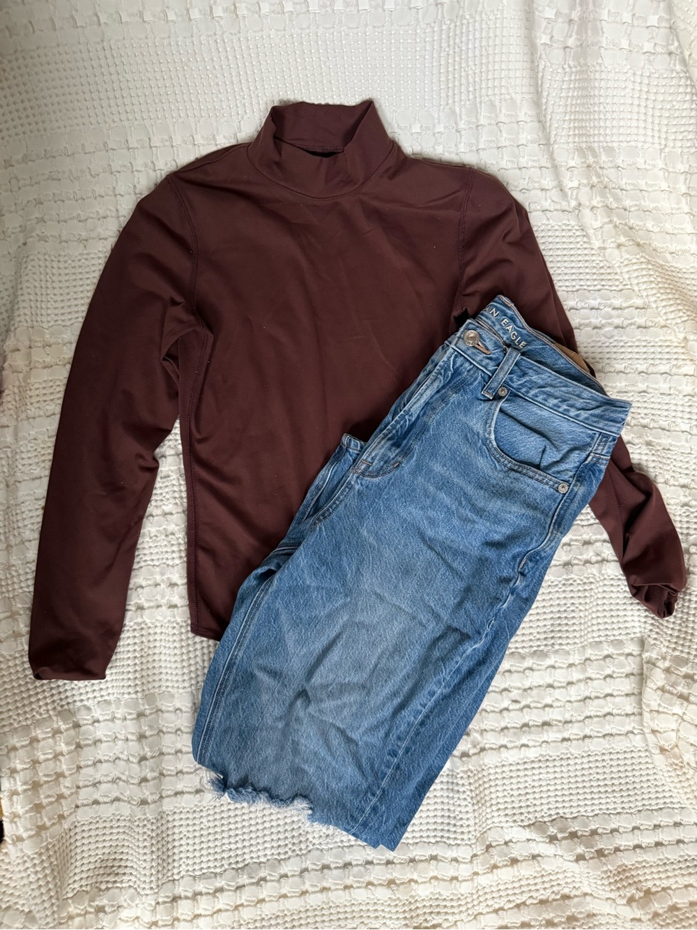 Abercrombie and Fitch Brown Long Sleeve Turtleneck Bodysuit size small